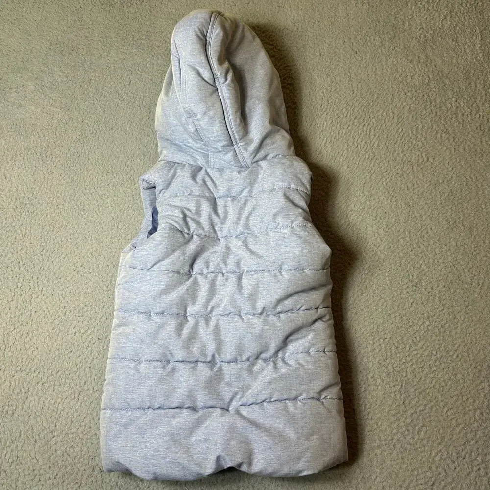 90 Degree by Reflex Vest Girls S Light‎ Blue Full Zip Hoodie Puffer Sleeveless